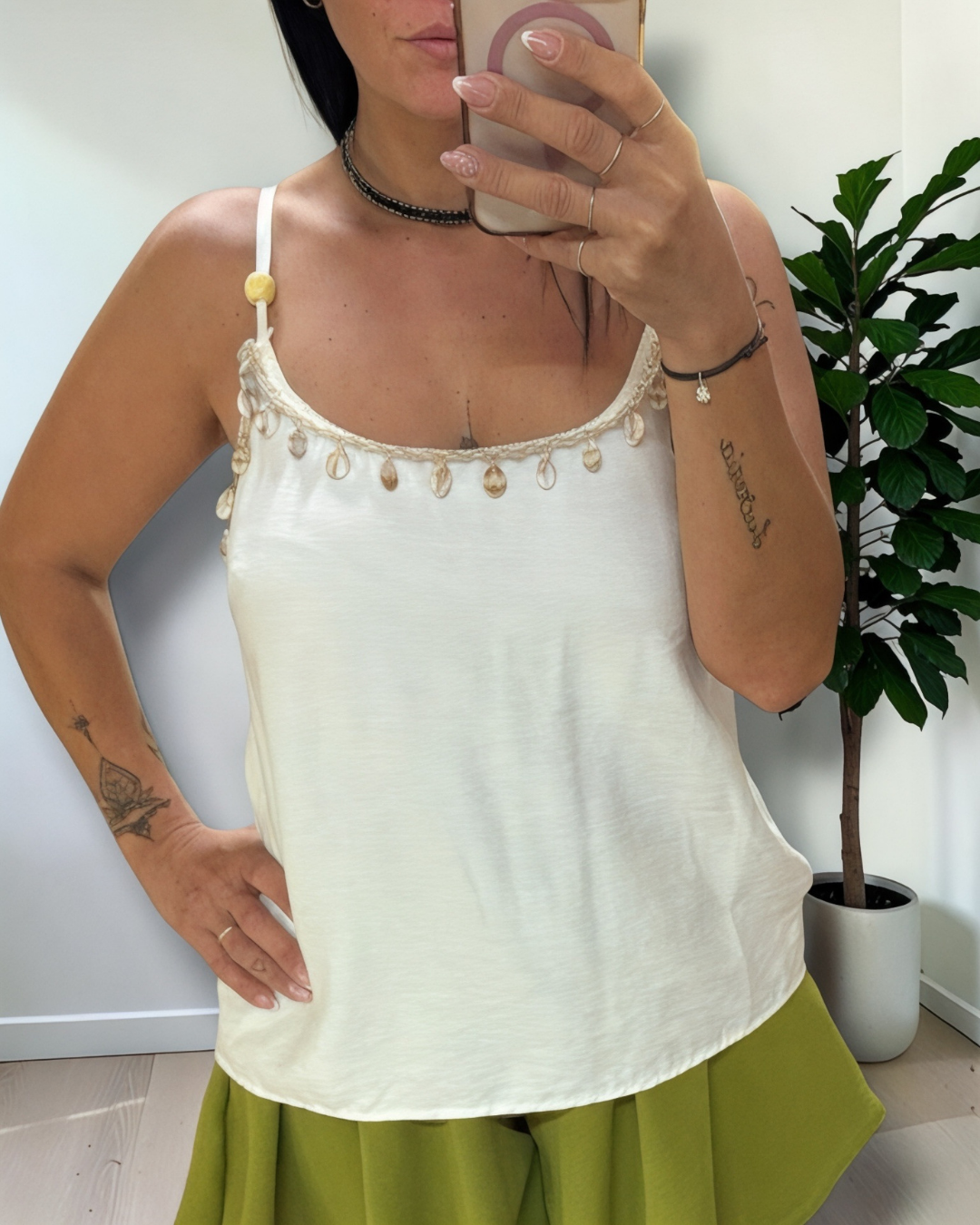Canotta Charm con Conchiglie