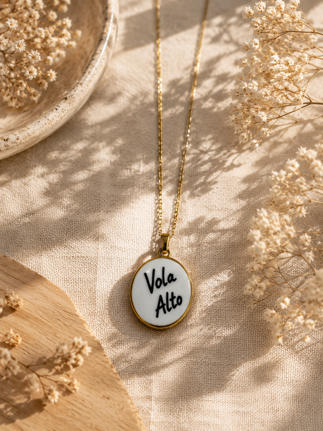 Collana Anima Ciondolo con Frase "Vola Alto"
