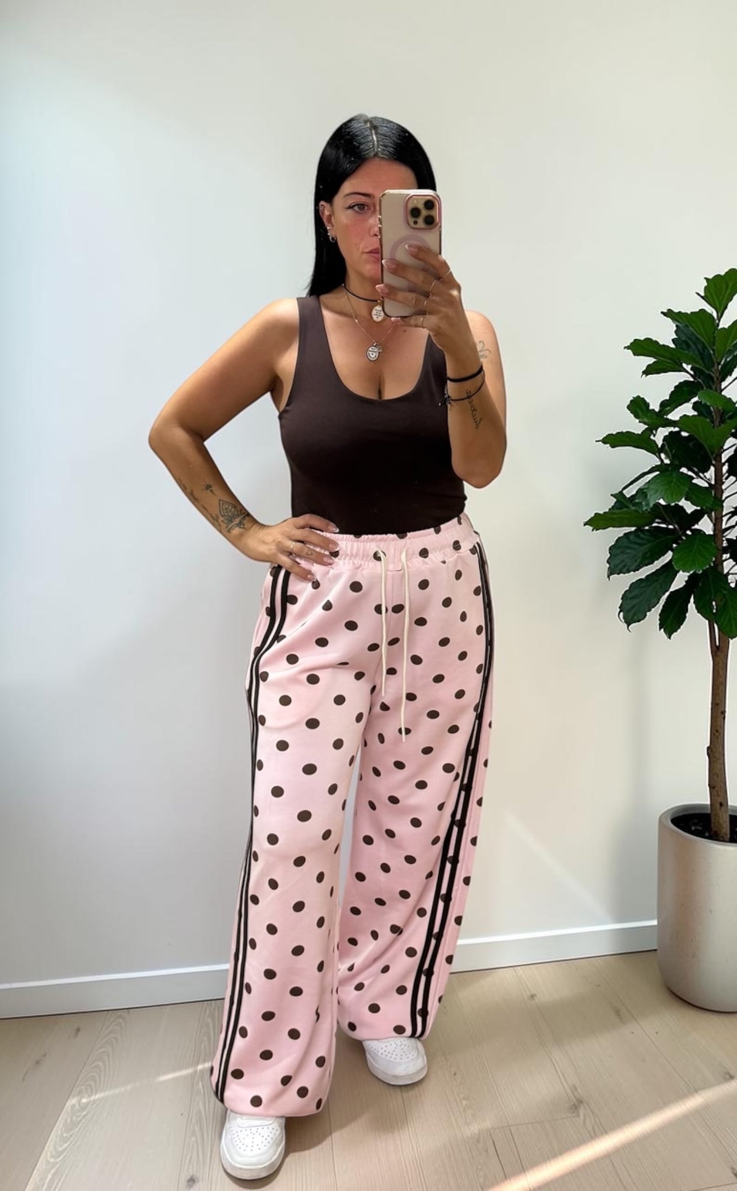 Pantaloni Chicago a Palazzo con Vita Elasticizzata