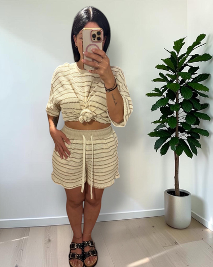 Coordinato Capri in Maglia con T-Shirt e Shorts