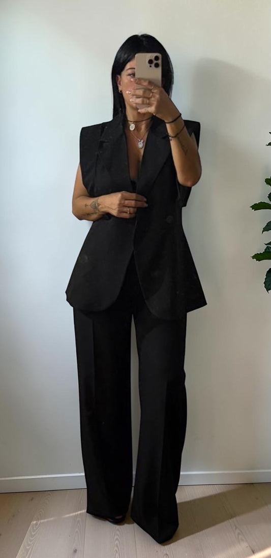 Completo Musa Due Pezzi con Gilet e Pantaloni Palazzo